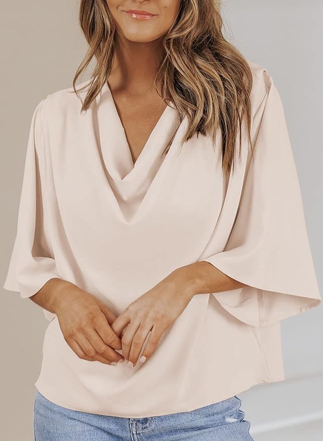 Dokotoo Womens Blouses and Tops Short Sleeve Chiffon Shirts and Tops