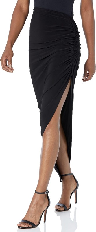 Norma Kamali Women's Side Drape Long Skirt