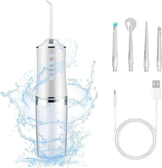 Water Flosser for Teeth Water Pick for Teeth Cleaning and Flossing Cordless Dental Electric Portable Oral Rechargeable Advanced Tonsil Stone Irrigator Kids Adults Travel Braces