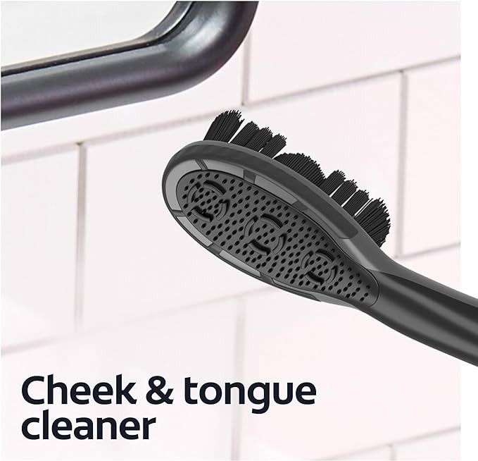 Colgate 360 Vibrate Charcoal Battery Operated Toothbrush Pack, Disposable Electric Toothbrushes with 1 AAA Battery Included, Whole Mouth Clean, 2 Pack, Black